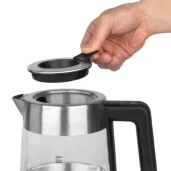 Capresso H2O Glass Select Electric Water Kettle: 68oz Rapid-Boil, LED Indicator, Stainless Steel Lid, 1500W Heater 24 Capresso H2O Glass Select Electric Water Kettle: 68oz Rapid-Boil, LED Indicator, Stainless Steel Lid, 1500W Heater -Household Kettle Shop GUEST a245702c 7ec4 4336 98eb fd6e4b70ab68