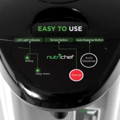 NutriChef 3.38 QT Insulated Stainless Steel Hot Water Urn Pot -Household Kettle Shop GUEST a26bf4fa 2ad9 44fb 8d85 a1a5f222cb48