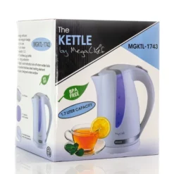 MegaChef 1.7Lt. Plastic Electric Tea Kettle- White -Household Kettle Shop GUEST a2b7b0a1 78c4 487a 9c9d 633d6d1f7670