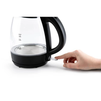 Aroma 1.2L Glass Kettle: Electric Water Boiler With LED Indicator, Automatic Shut-Off, Boil Dry Protection, 1500W 6 Aroma 1.2L Glass Kettle: Electric Water Boiler With LED Indicator, Automatic Shut-Off, Boil Dry Protection, 1500W - Image 4