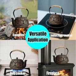 Itopfox Japanese Cast Iron Teapot, Enamel-Coated Stovetop Kettle With Stainless Steel Infuser & Heat-Resistant Handle, Traditional Iron Pot 11 Itopfox Japanese Cast Iron Teapot, Enamel-Coated Stovetop Kettle With Stainless Steel Infuser & Heat-Resistant Handle, Traditional Iron Pot -Household Kettle Shop GUEST a6061929 1eaa 48ab a13d 86bab5dace76