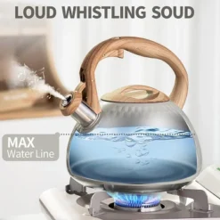 Itopfox Tea Kettle With Wood Pattern Handle, Loud Whistle, Food Grade Stainless Steel, Anti-Hot Handle, Rust-Resistant, Suitable For All Heat Sources 14 Itopfox Tea Kettle With Wood Pattern Handle, Loud Whistle, Food Grade Stainless Steel, Anti-Hot Handle, Rust-Resistant, Suitable For All Heat Sources -Household Kettle Shop GUEST a6846d04 35ff 4678 9388 d044a3848c47