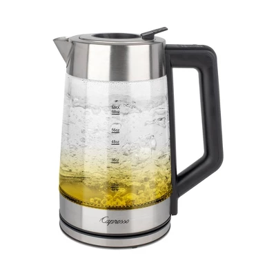 Capresso H2O Glass Select Electric Water Kettle: 68oz Rapid-Boil, LED Indicator, Stainless Steel Lid, 1500W Heater 14 Capresso H2O Glass Select Electric Water Kettle: 68oz Rapid-Boil, LED Indicator, Stainless Steel Lid, 1500W Heater - Image 12