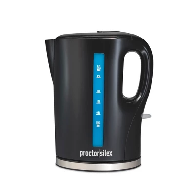 Proctor-Silex 1.7 Lt Cordless Electric Kettle - 41002PS: Black Water Heater Kettle, 1500W Hot Pot, Plastic Tea Maker 10 Proctor-Silex 1.7 Lt Cordless Electric Kettle - 41002PS: Black Water Heater Kettle, 1500W Hot Pot, Plastic Tea Maker - Image 8