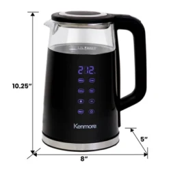 Kenmore Glass Electric Kettle 1.7L Digital Temperature Control Black: Cordless Water Kettle, Anti-Scale Filter 13 Kenmore Glass Electric Kettle 1.7L Digital Temperature Control Black: Cordless Water Kettle, Anti-Scale Filter -Household Kettle Shop GUEST aaff8789 5477 41bb a773 540566ce83e3