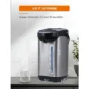 Commercial Chef Electric Hot Water Dispenser, 5.8 Qt., 360-Degree Base, 3 Dispensing Modes, Chlorine Removal, Stainless Steel