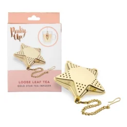 Pinky Up Star Shaped Tea Ball, Reusable Loose Leaf Tea Infuser, Brew Tea With Ease, Stainless Steel, Gold -Household Kettle Shop GUEST ad3405f8 3538 4d07 8549 ce724fa235ae