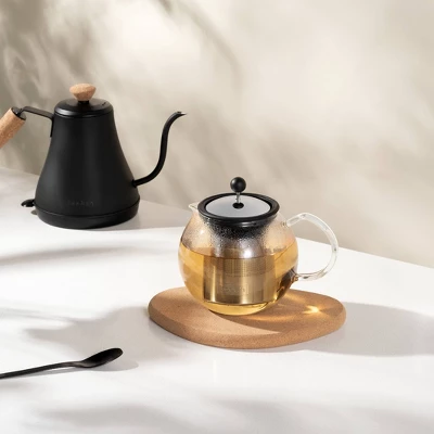 Bodum 27oz Melior Goose Neck Electric Water Kettle Matte Black: Stainless Steel Tea Kettle With Ergonomic Handle, 1000W 7 Bodum 27oz Melior Goose Neck Electric Water Kettle Matte Black: Stainless Steel Tea Kettle With Ergonomic Handle, 1000W - Image 5