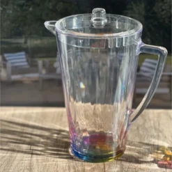 Gulches 2.5 Quarts Rainbow Design Unbreakable Plastic Water Pitcher With Lid - BPA Free, Ideal For Drinks & Juices, With Spout -Household Kettle Shop GUEST b1e50958 848c 4b7e bdf1 53fcc572dde6