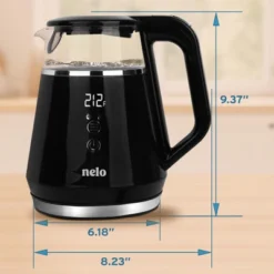 NELO Electric Kettle With 5 Temperature Control Presets, Large Digital Temperature Display, Multi-Colored LED Indicator Lights, BPA-Free, 1 Liter -Household Kettle Shop GUEST b26342c2 b669 4e62 a131 8c28d69b5c30