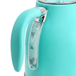 MegaChef 1.7 Liter Electric Tea Kettle & 2 Slice Toaster Combo In Turquoise: Small Water Boiler, Cordless, BPA-Free 13 MegaChef 1.7 Liter Electric Tea Kettle & 2 Slice Toaster Combo In Turquoise: Small Water Boiler, Cordless, BPA-Free -Household Kettle Shop GUEST b5020039 81d4 428c 85f1 54811934de76