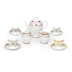 Ukonic Disney Princess 13-Piece Ceramic Tea Set | Ariel, Cinderella, Jasmine, Belle -Household Kettle Shop GUEST b7dbd886 791c 4ab7 9be3 a06df4841375