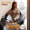 Bamboo Tea Bag Organizer - Tea Organizer: Wooden Tea Box With 8 Compartments, Acrylic Window, And Magnetic Lid, Keeps Tea Bags Fresh - Great Gift Idea -Household Kettle Shop GUEST b8da4ab6 932c 401d bb84 957ffc6dfc7f