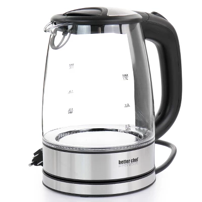 Better Chef 1.7 Liter 360 Degree Glass Cordless Electric Kettle 7 Better Chef 1.7 Liter 360 Degree Glass Cordless Electric Kettle - Image 5
