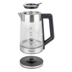 Capresso H2O Glass Select Electric Water Kettle: 68oz Rapid-Boil, LED Indicator, Stainless Steel Lid, 1500W Heater 18 Capresso H2O Glass Select Electric Water Kettle: 68oz Rapid-Boil, LED Indicator, Stainless Steel Lid, 1500W Heater -Household Kettle Shop GUEST bd851bb1 f35a 4f21 82cc f90538ebab57