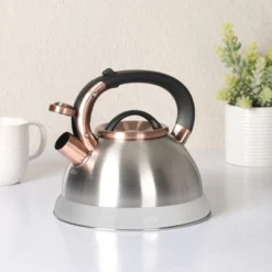 Mr. Coffee® Mr. Coffee Flintshire 2.2 Quart Large Whistling Stainless Steel Tea Kettle -Household Kettle Shop GUEST bebbaefb 73d9 4db9 9a74 894b3435d7a7