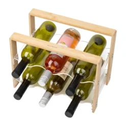 Mind Reader Modern Collection 6 Bottle Bamboo And Acrylic Wine Rack - Brown 10 Mind Reader Modern Collection 6 Bottle Bamboo And Acrylic Wine Rack - Brown -Household Kettle Shop GUEST c26cfcda d4b9 4c43 8c3d d2d4f9b632f3