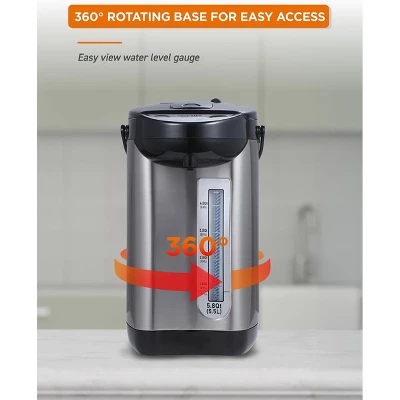 Commercial Chef Electric Hot Water Dispenser, 5.8 Qt., 360-Degree Base, 3 Dispensing Modes, Chlorine Removal, Stainless Steel 7 Commercial Chef Electric Hot Water Dispenser, 5.8 Qt., 360-Degree Base, 3 Dispensing Modes, Chlorine Removal, Stainless Steel - Image 5