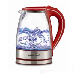 Brentwood Tempered Glass Tea Kettles, 1.7-Liter, Red -Household Kettle Shop GUEST c5012977 92d8 4b80 abd4 7cae954b8594