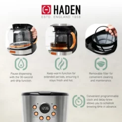 Haden Heritage 1.7 Liter Stainless Steel Electric Kettle Bundled With 12 Cup Drip Coffee Maker, Coffee Machine With Auto Shut-Off, Steel & Copper 10 Haden Heritage 1.7 Liter Stainless Steel Electric Kettle Bundled With 12 Cup Drip Coffee Maker, Coffee Machine With Auto Shut-Off, Steel & Copper -Household Kettle Shop GUEST c6b032df 2065 4580 9ae8 f5fdd9aa46cc