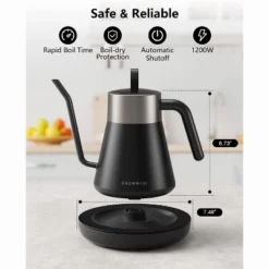 CROWNFUL Smart Electric Gooseneck Kettle With 4 Variable Presets, ±1℉ Temperature Control -Household Kettle Shop GUEST c8213c19 d2ce 4460 a5d1 b1dd554d60bf