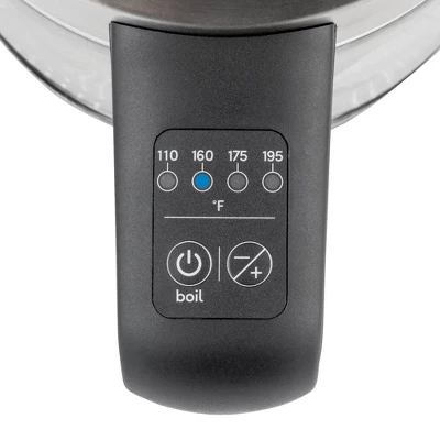 Capresso H2O Glass Select Electric Water Kettle: 68oz Rapid-Boil, LED Indicator, Stainless Steel Lid, 1500W Heater 11 Capresso H2O Glass Select Electric Water Kettle: 68oz Rapid-Boil, LED Indicator, Stainless Steel Lid, 1500W Heater - Image 9