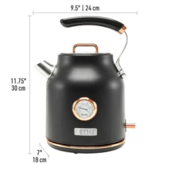Haden Dorset 1.7 Liter Stainless Steel Electric Kettle With 360-Degree Base Bundled With 2 Slice Wide Slot Stainless Steel Toaster, Black & Copper -Household Kettle Shop GUEST cc584cdb 4018 489f a263 f0f718e9219c
