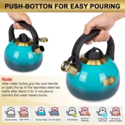 Itopfox Stainless Steel Whistling Tea Kettle For Stovetop, 3.1 Quart Teapot With Heat Proof Handle, Food Grade Safe For Gas Electric Induction -Household Kettle Shop GUEST ccac3ce3 9dad 4189 a396 6e52577229bf