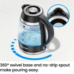 Chefman Rapid-Boil 1.8L Electric Kettle W/ Removable Lid And LED Indicator Lights - Black 13 Chefman Rapid-Boil 1.8L Electric Kettle W/ Removable Lid And LED Indicator Lights - Black -Household Kettle Shop GUEST cdbe721d ff8a 47e1 ad29 09e70582a7da