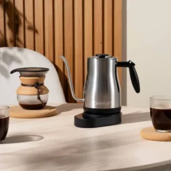 Bodum 34oz Electric Bistro Gooseneck Water Kettle With Temperature Control Stainless Steel -Household Kettle Shop GUEST ce3f68ed e547 4c61 88f0 20f6dc7339da