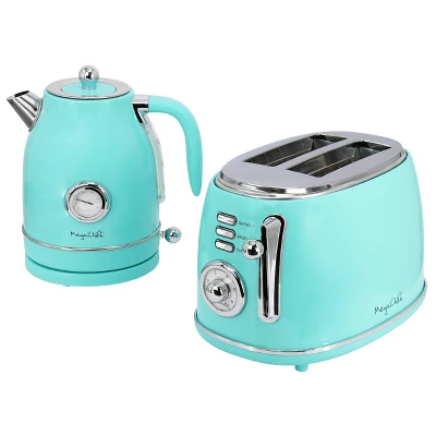 MegaChef 1.7 Liter Electric Tea Kettle & 2 Slice Toaster Combo In Turquoise: Small Water Boiler, Cordless, BPA-Free 10 MegaChef 1.7 Liter Electric Tea Kettle & 2 Slice Toaster Combo In Turquoise: Small Water Boiler, Cordless, BPA-Free - Image 8