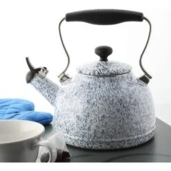 Chantal Vintage 1.7-Quart Enamel-on-Steel Splatter Teakettle