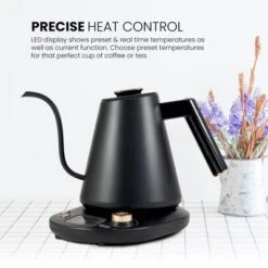 Elite Cuisine 1L Gooseneck Kettle - Black -Household Kettle Shop GUEST d47d2229 5678 4e52 85cb d6ae07196273