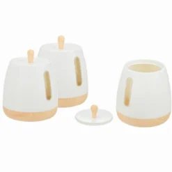 Jiallo European Collection 3-Piece Storage Canisters Set -Household Kettle Shop GUEST d8cd63ec ce0d 49a4 8907 52b5b8885f6b