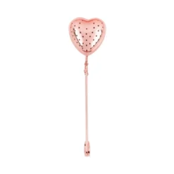 Pinky Up Heart Shaped Tea Ball, Reusable Loose Leaf Tea Infuser, Brew Tea With Ease, Stainless Steel, Rose Gold -Household Kettle Shop GUEST d9e51e83 84b3 4754 af66 643b9c10fb25