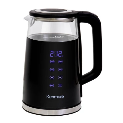 Kenmore Glass Electric Kettle 1.7L Digital Temperature Control Black: Cordless Water Kettle, Anti-Scale Filter 9 Kenmore Glass Electric Kettle 1.7L Digital Temperature Control Black: Cordless Water Kettle, Anti-Scale Filter - Image 7