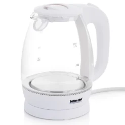 Better Chef 1.7 Liter Glass 360 Degree Cordless LED Electric Kettle In White