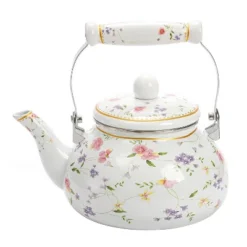 Itopfox Vintage Floral Enamel Tea Kettle With Porcelain Handle For Stovetop, Home Kitchen, Camping, Perfect Gift For Housewarming, Wedding 17 Itopfox Vintage Floral Enamel Tea Kettle With Porcelain Handle For Stovetop, Home Kitchen, Camping, Perfect Gift For Housewarming, Wedding -Household Kettle Shop GUEST dd869067 ebed 4de1 957f 49367bc3776d