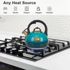 Itopfox Stainless Steel Whistling Tea Kettle For Stovetop, 3.1 Quart Teapot With Heat Proof Handle, Food Grade Safe For Gas Electric Induction