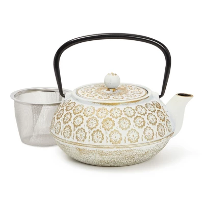 Juvale Cast Iron Floral Teapot Kettle With Stainless Steel Infuser Set, Japanese Tea Pot For Kitchen Pantry, 34 Oz 14 Juvale Cast Iron Floral Teapot Kettle With Stainless Steel Infuser Set, Japanese Tea Pot For Kitchen Pantry, 34 Oz - Image 12