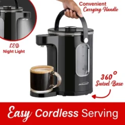 Brentwood 1,100-Watt 3-L Digital Glass Instant Hot Water Dispenser With Tea Infuser, KT-2230BK In Black -Household Kettle Shop GUEST e2bf7754 233e 4d98 a392 834c210322ae