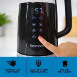 Kenmore Glass Electric Kettle 1.7L Digital Temperature Control Black: Cordless Water Kettle, Anti-Scale Filter 10 Kenmore Glass Electric Kettle 1.7L Digital Temperature Control Black: Cordless Water Kettle, Anti-Scale Filter -Household Kettle Shop GUEST e444c0ab ba15 4d1c 8c47 842f8d27330c
