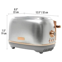 Haden Heritage 4 Slice Wide Slot Stainless Steel Toaster Bundled With 1.7 Liter Stainless Steel Electric Water Kettle, Steel & Copper -Household Kettle Shop GUEST e44f6fee 551c 40df 9aeb 1ec8930c9791