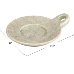 Storied Home Hand-Carved Marble Dish With Handle -Household Kettle Shop GUEST e5b6026d 000f 4d57 bb1d 73143731a1e8