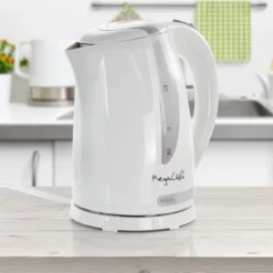 MegaChef 1.7Lt. Plastic Electric Tea Kettle- White -Household Kettle Shop GUEST e65fd56f 1ee2 4c6b 910b 550a6e9d5d65