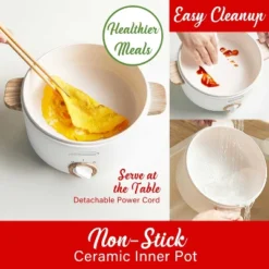 Brentwood 1.6-Qt. Multi-Function Electric Hot Pot Cooker With Stainless Steel Food Steamer And Ceramic Non-Stick Coating, White, HPS-3162W 17 Brentwood 1.6-Qt. Multi-Function Electric Hot Pot Cooker With Stainless Steel Food Steamer And Ceramic Non-Stick Coating, White, HPS-3162W -Household Kettle Shop GUEST e7adc4a6 2fc8 4332 8d65 d2176abb54a8