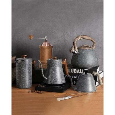 Itopfox Tea Kettle, 2.7 Quart With Wood Pattern Handle Loud Whistle Food Grade Stainless Steel Anti-Hot Handle Anti-Rust Finish Suitable For All Heat 3 Itopfox Tea Kettle, 2.7 Quart With Wood Pattern Handle Loud Whistle Food Grade Stainless Steel Anti-Hot Handle Anti-Rust Finish Suitable For All Heat