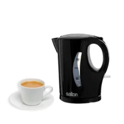 Salton Cordless Electric Kettle, 1 Liter With Automatic Shut-Off And Boil-Dry Protection, Water Level Window, 1000 Watts, Black (JK1641B) -Household Kettle Shop GUEST e923211f 71dd 4bf6 8787 8e9209808d3f