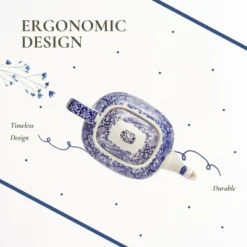 Spode Blue Italian Teapot With Infuser - 40 Oz Countryside-Inspired Ceramic Teaware For Afternoon Tea, Earthenware Brunch Tableware 14 Spode Blue Italian Teapot With Infuser - 40 Oz Countryside-Inspired Ceramic Teaware For Afternoon Tea, Earthenware Brunch Tableware -Household Kettle Shop GUEST ea5a5a22 eb5b 45a4 8c15 f09bcd2c1c05