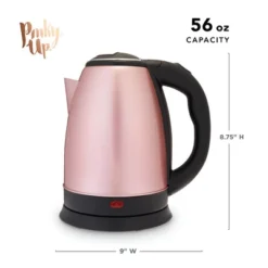 Pinky Up Parker Electric Tea Kettle, Hot Water Dispenser, Automatic Shut Off, Stainless Steel Cordless Electric Teapot, 56oz, Rose Gold -Household Kettle Shop GUEST ed4f0624 8241 4e19 9611 1abc9673c63b